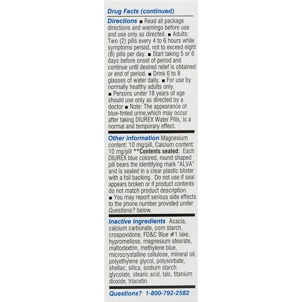 DIUREX WATER PILLS, 42 CT