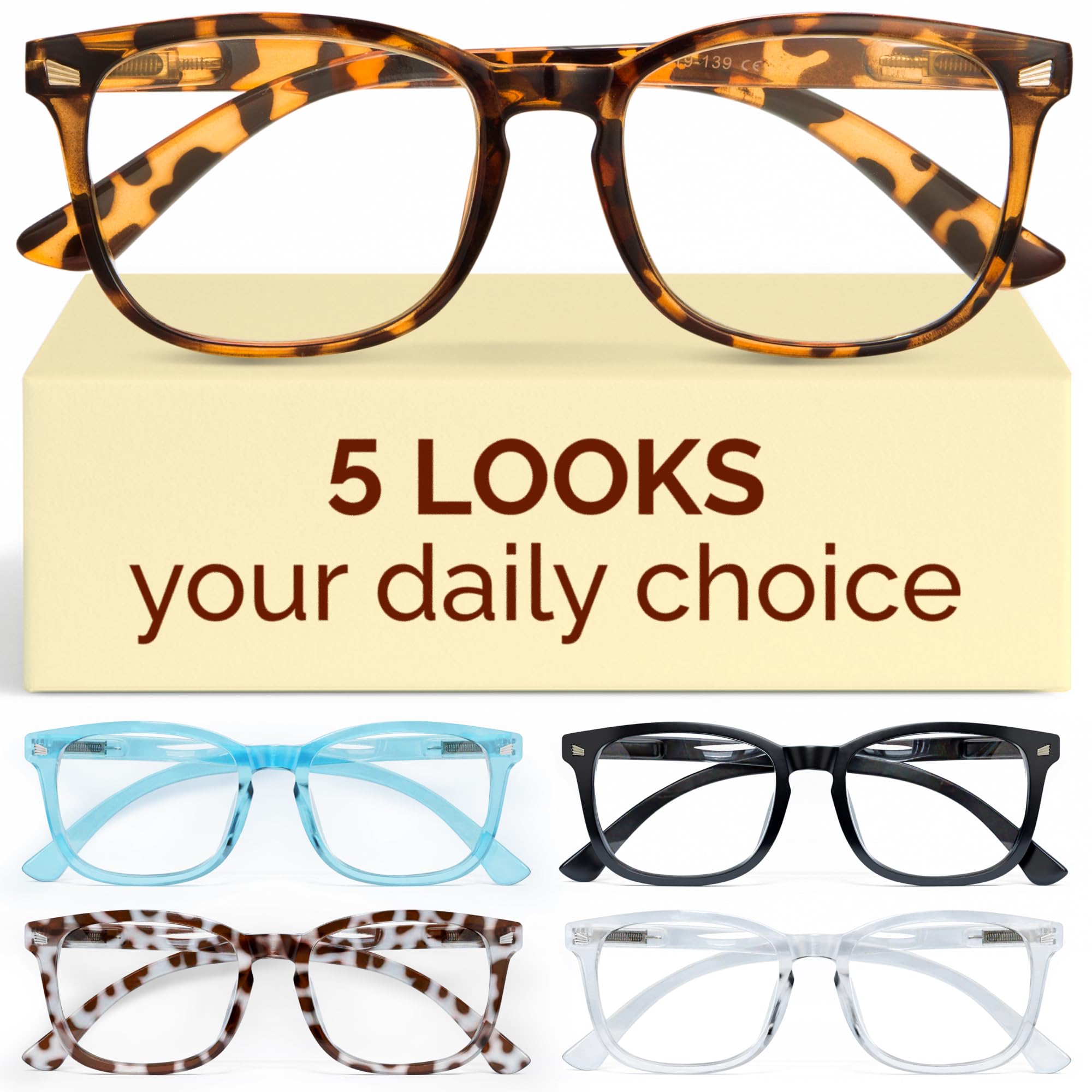 Photo 1 of CCVOO +3.75 Reading Glasses for Women, Eyeglasses, Blue Light Readers for Women, Computer Eye Glasses, Cheaters