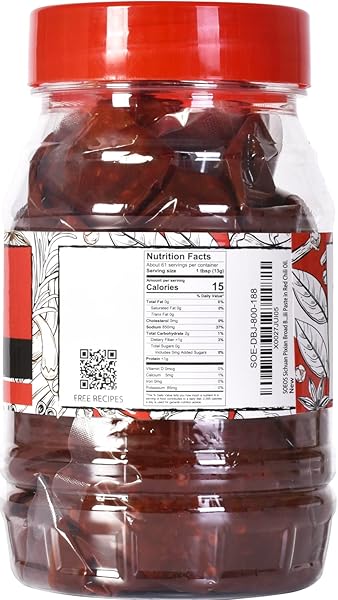 SOEOS SICHUAN BROAD BEAN PASTE WITH CHILI OIL 28.22OZ (800G), HONGYOU DOUBANJIANG, PIXIAN DOUBANJIANG CHILI PASTE, INGREDIENT FOR SICHUAN CUISINE, FERMENTED BEAN PASTE, RED BEAN PASTE, CHILI PASTE.