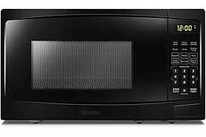 Danby DBMW1120BBB 1.1 Cu.Ft. Countertop Microwave In Black - 1000 Watts, Family Size Microwave With Push Button Door