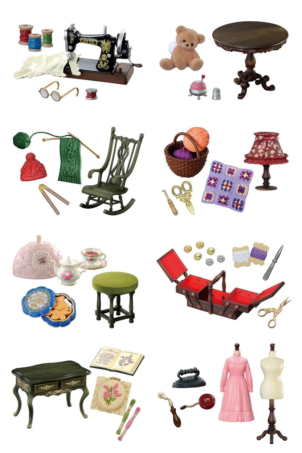 Reement Petit Sample Series Grandma's Craft Room, 1 Box, Approx. H 4.5 x W 2.8 x D 2.4 inches (115 x 70 x 60 mm), Made of PVC, ABS