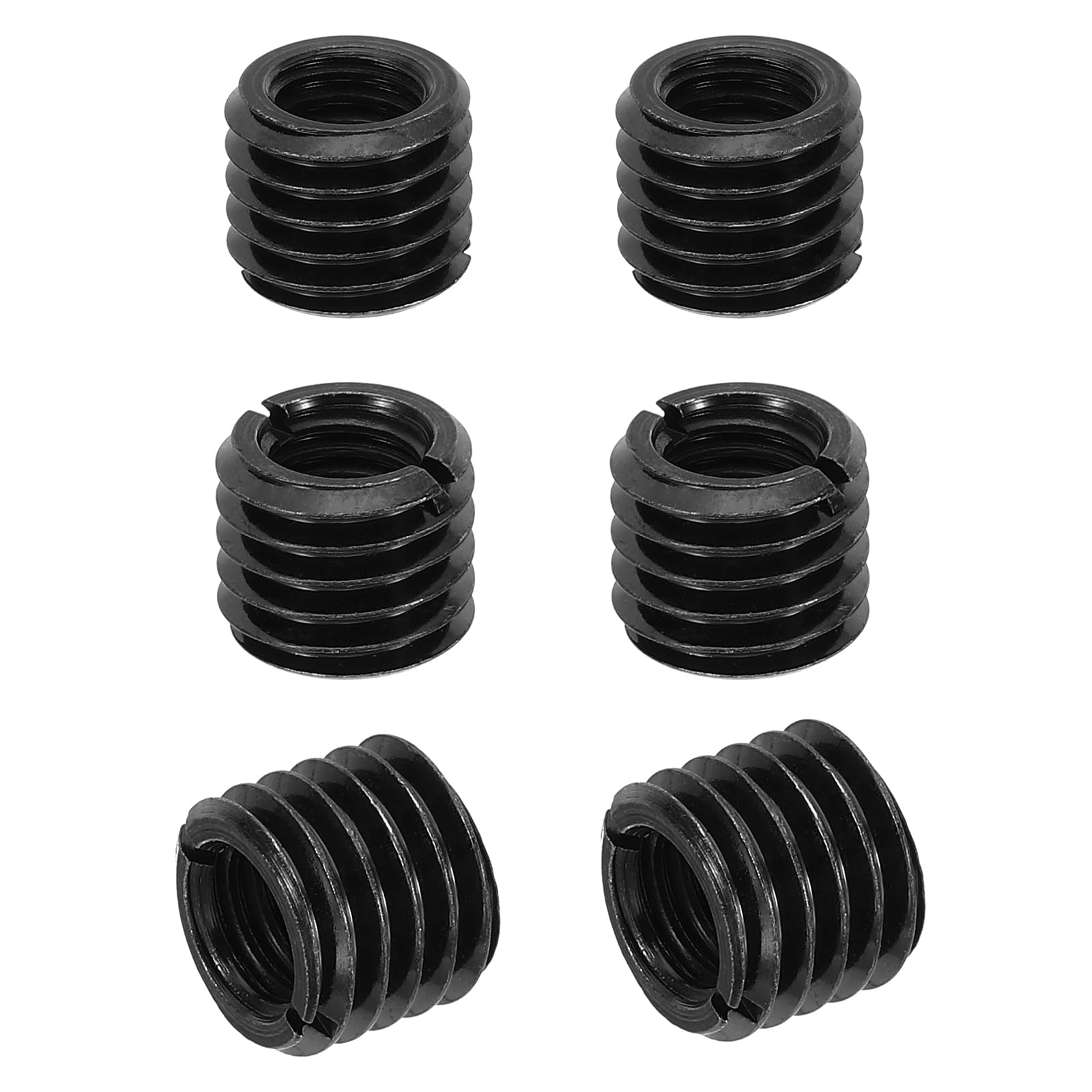 PATIKIL Thread Adapters Sleeve Reducing Nut, 6 Pcs M12xM8x10mm Male to Female Repair Insert Nut Screw Reducer Conversion Metal Fastener, Black — image 1