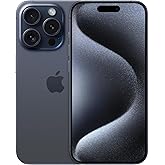 Apple iPhone 15 Pro, 256GB, Blue Titanium - Unlocked (Renewed)