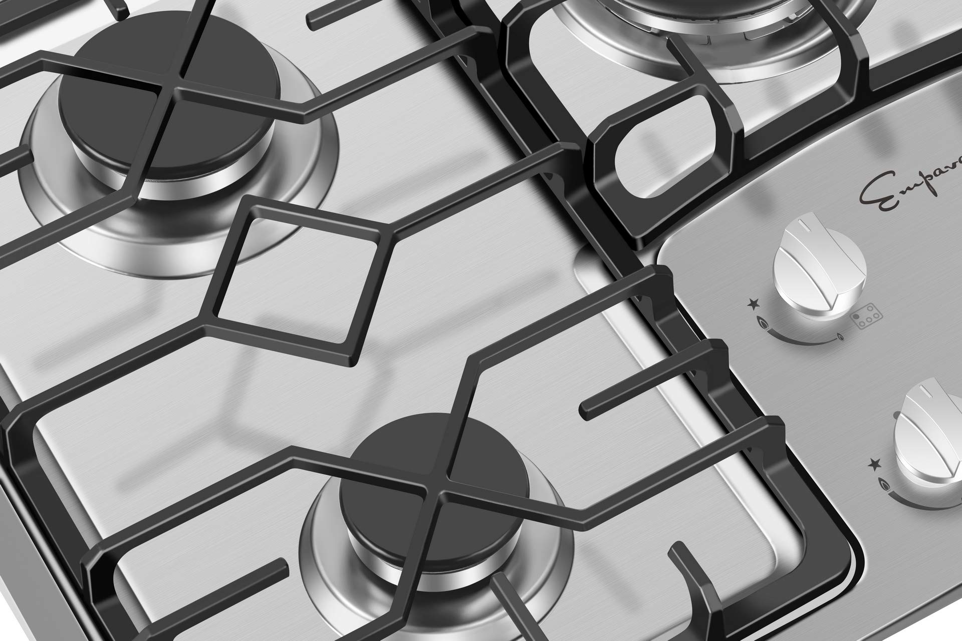 Empava EMPV36GC5B9S 36 Recessed Gas Stove Cooktop with 5 Italy SABAF