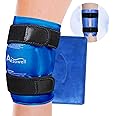 Atsuwell XL Knee Ice Pack Wrap Around Entire Knee After Surgery, Reusable Gel Cold Pack for Knee Pain Relief, Injuries, Swelling, Bruises, and Replacement Surgery