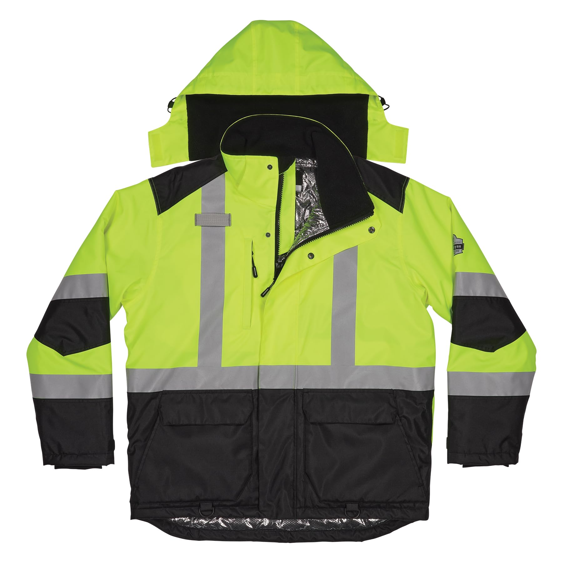 Ergodyne unisex-adult Glowear 8390 Hi-vis Winter Jacket With Amplifire? Heat Reflective Lining - Type R, Class 3