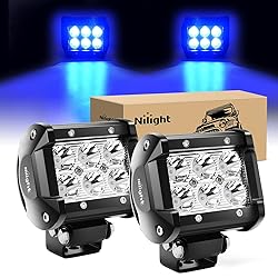 Nilight 4" Led Light Pod Blue Spot Driving Fog