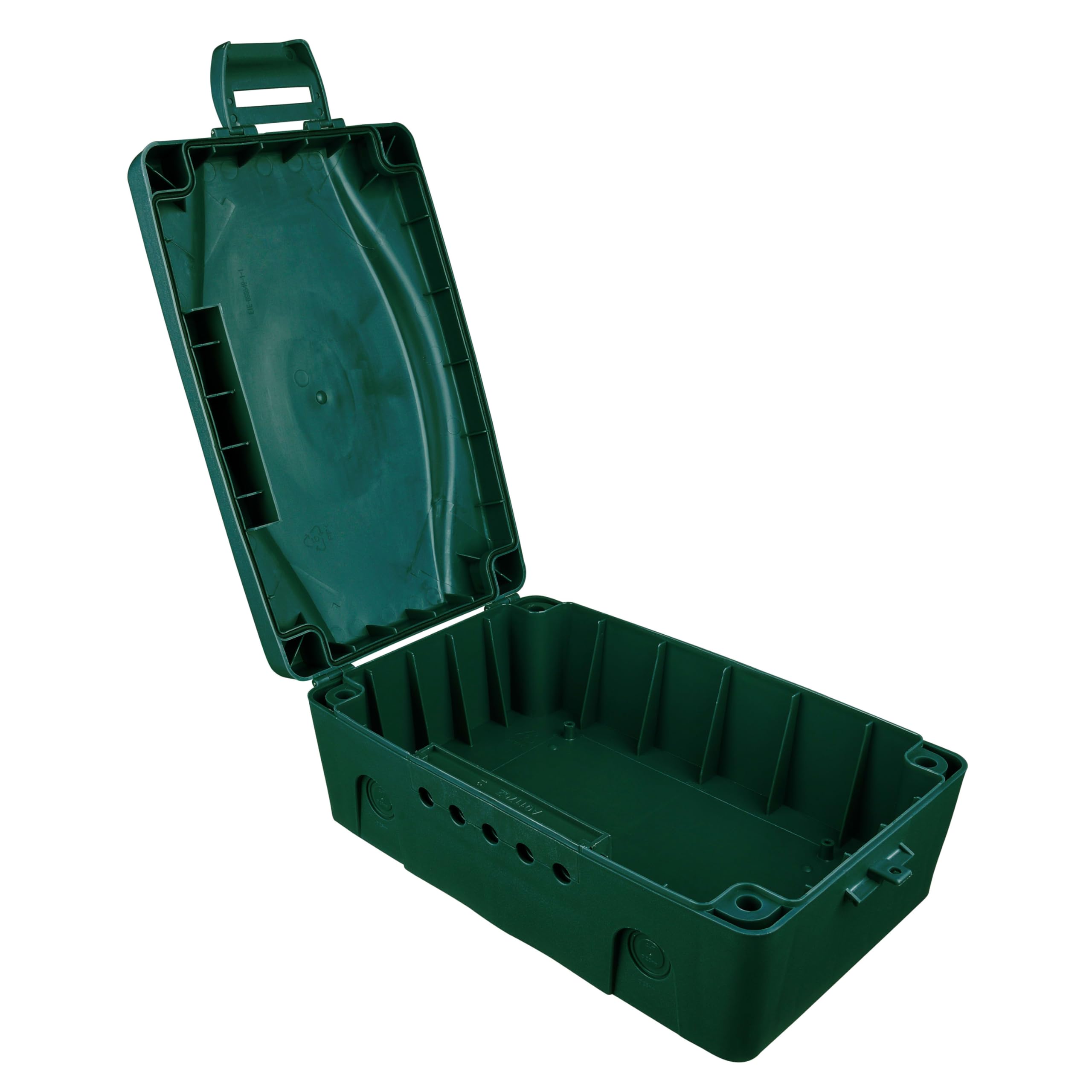 Masterplug Weatherproof Electric Box for Outdoors, 345 x 220 x 126.5 mm, Green