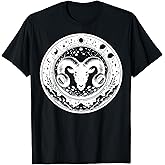 Astrological Ram Head Symbol Oa Moon Aries Sign T-Shirt