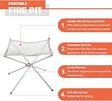 TuDou Portable Fire Pit Camping Outdoor Folding Firepit with Gloves Bag view 2