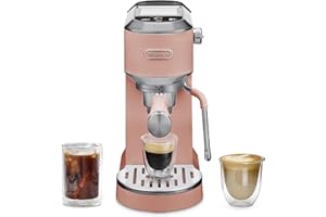 De'Longhi Dedica Duo Compact Espresso Machine - Cold Brew Coffee Maker with Milk Frother Wand- for Espresso, Hot & Iced Coffe