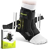 LETSHAKE Ankle Brace for Men Women, Ultralight Sprained Ankle Stabilizer for Plantar Fasciitis & Achilles Tendonitis, Adjustable & Breathable Ankle Support for Basketball, Running, Sports Injury Recovery (L/XL)