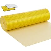 Teenyyou 108 Sq Ft Uncoupling Membrane for Tile Floor, 1/8''(3mm) Waterproofing Underlayment Membrane Mat Tile Crack Prevention for Bathroom Shower Kitchen Basement, 3.3' x 33'