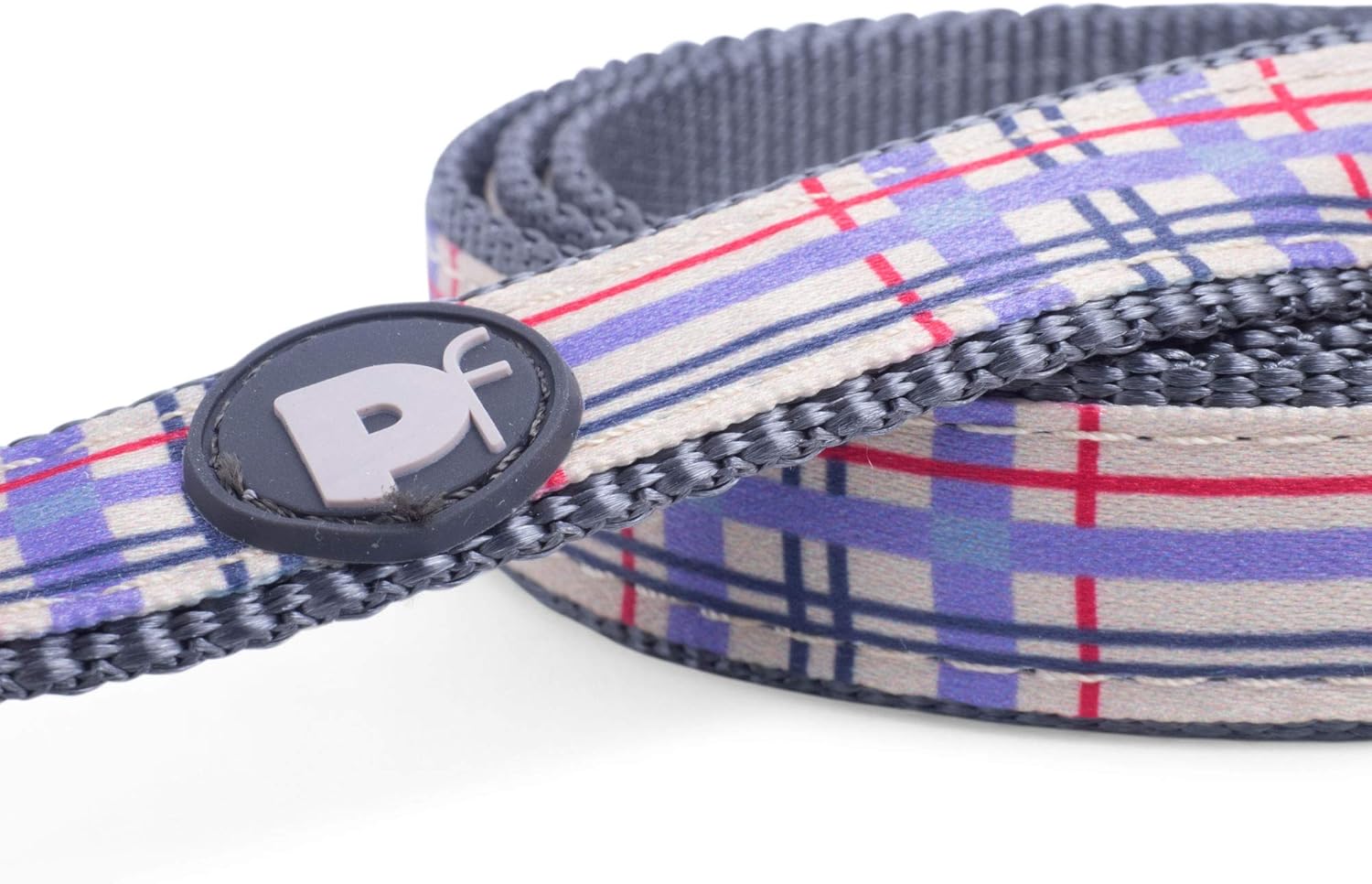 Petface Check Pattern Dog Lead, Medium, Cream - Image 4