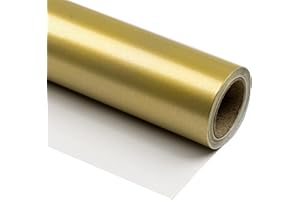 WRAPAHOLIC Wrapping Paper Roll - Mini Roll - 17 Inch X 33 Feet - Gold Pearlized Paper for Birthday, Holiday, Wedding, Baby Sh