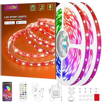 Buy Led Lights For Bedroom Jadisi 65 6ft Led Strip Lights App Control Music Sync Color Changing Led Light Strips With Remote For Room Home Decoration Online In Indonesia B0965pj5fq