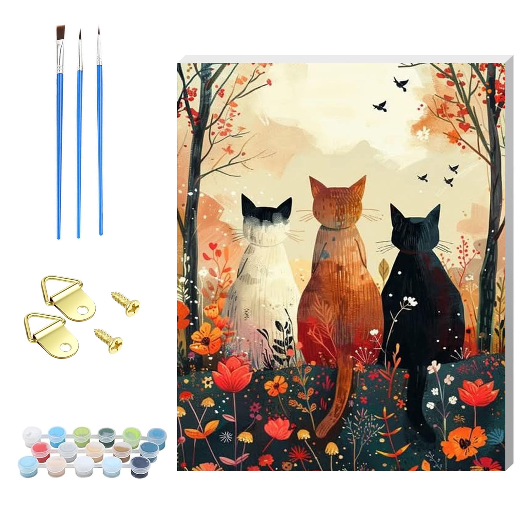 ZHOSOHO DIY Paint by Numbers for Adults,Wooden Framed Painting by Number Kits on Canvas,Acrylic Color by Numbers for Adult Beginner,Gifts Decor for Home Wall Room (Woman)