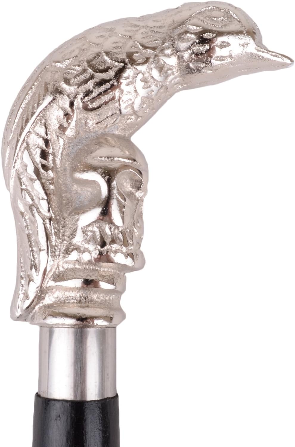 SNUGRUGS Mens Reproduction Antique Dress Cane/Walking Stick with Embossed Silver Nikel Plated Handle
