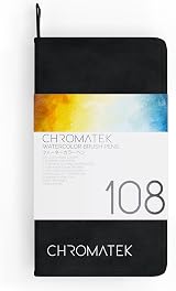CHROMATEK 108 Watercolor Pens Set with 15 Page Pad and Tutorial Series view 8