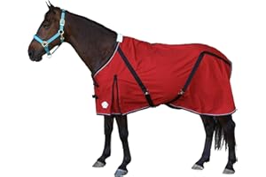 T TEKE Deluxe Horse Canvas Sheet for Snug and Clean in Stable, or as a Blanket Liner. (Size Range 51"-87" Including Mini Horse)