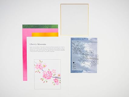 Amazon Com Chigiri E Japanese Washi Paper Collage Diy Art Kit Cherry Blossoms