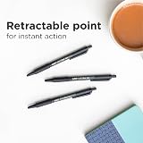 BIC Soft Feel Ballpoint Pens 1.0mm Retractable Black 6 Pack with Comfort Grip view 4