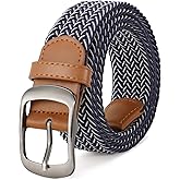 BELTROAD Elastic Braided Belt Mens Golf Belts No-Hole Design Lightweight Breathable Woven Stretch Belt for Golf Casual