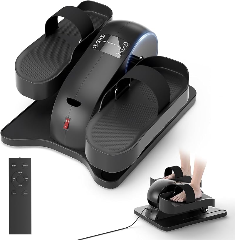 HOFTME Mini Elliptical Pedal Exerciser - Motorised Under Desk Trainer