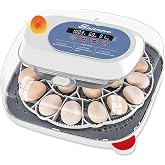 Sailnovo 24 Egg Incubators for Hatching Eggs, 360&deg; View with 4 Modes, Blue | Automatic Temperature Control, Egg Turning, Humidity Display, Egg Candler, 360&deg; View, 4 Smart Modes for Chicken Duck Quail