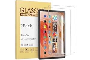 TiKeDa 2-Pack Screen Protector for Amazon Fire HD 10 Tablet (2023/2021,13th/11th Generation) /Fire HD 10 Plus/HD 10 Kids/Kids Pro Tablet 2021, 9H Hardness Tempered Glass Guard for Fire 10