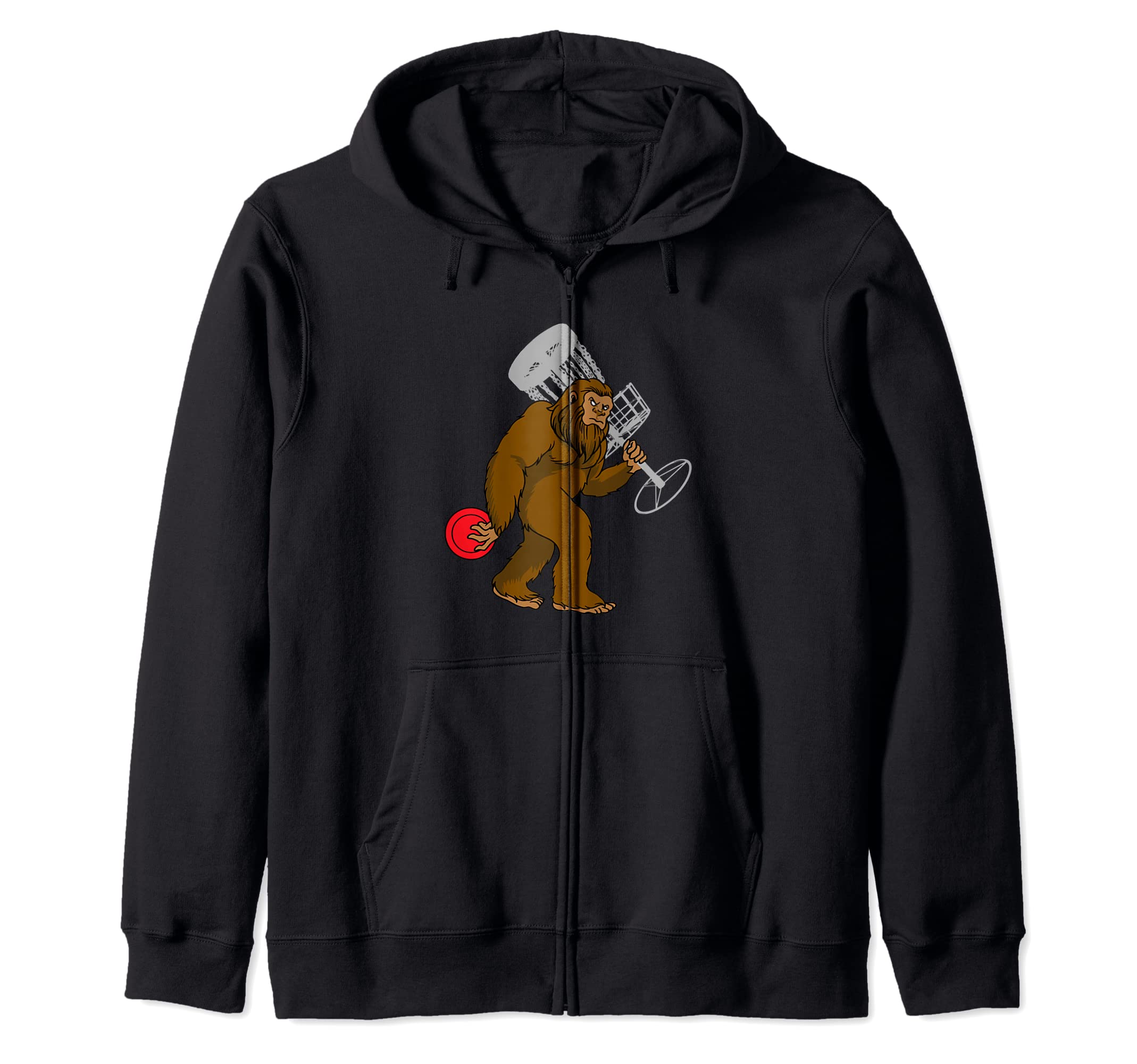 Frisbee Golf Basket Chainz - Frolf Course Disc Golf Zip Hoodie