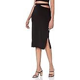 The Drop Women's Valentina Slim Cutout Pull-On Midi Sweater Skirt