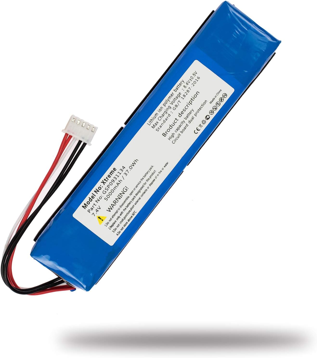 Yafda GSP0931134 New Battery for JBL Xtreme Wireless Bluetooth Speaker 7.4V5000mAh/37Wh