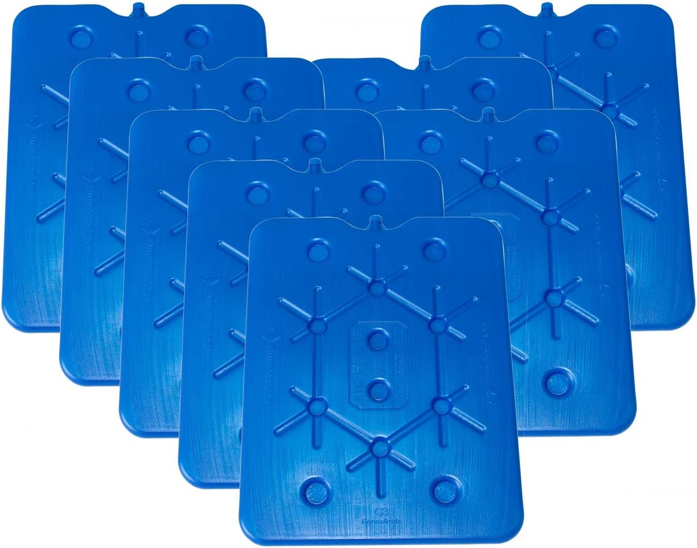 ToCi XXL Ice Pack Freeboard 32 x 25 cm with 800 ml Blue Cooling Elements Ice Pack for Cool Bag Cool Box Ice Box - 8 Items