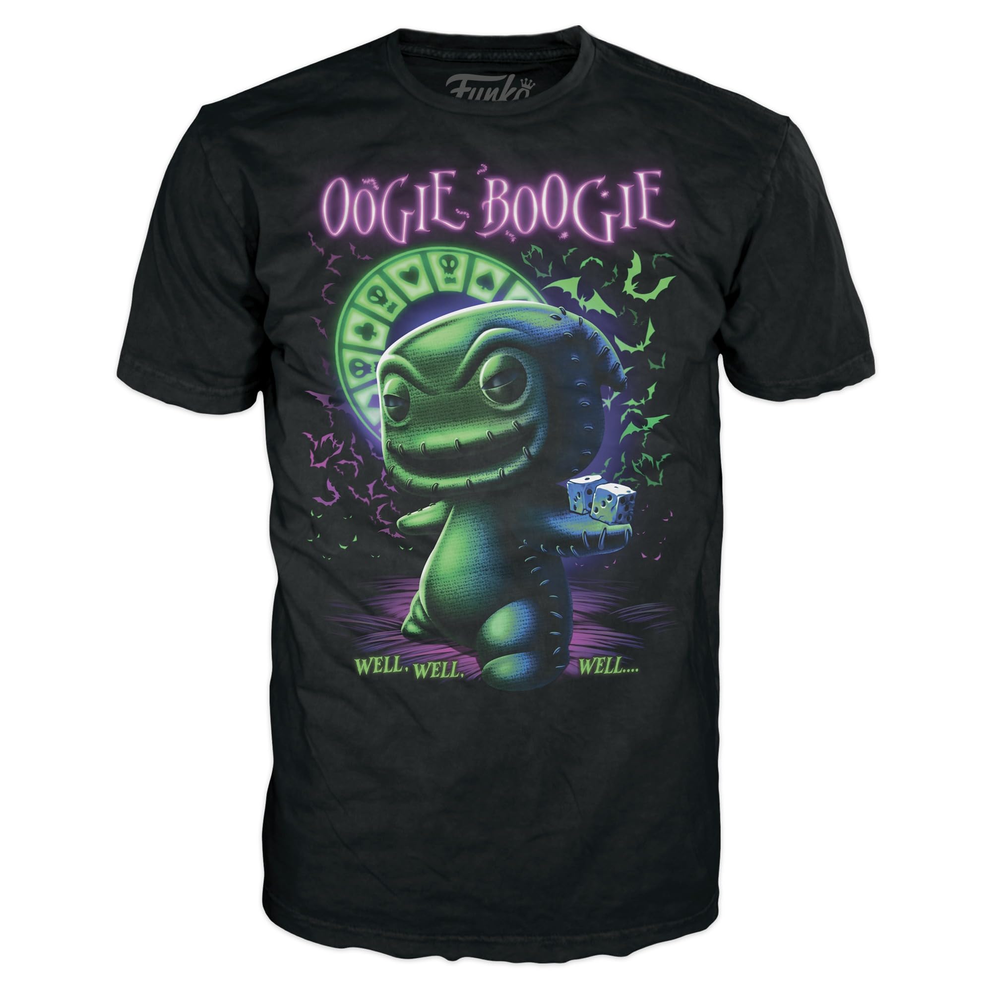 Funko Boxed Tee: the Nightmare Before Christmas - Oogie - Large - (L) - Disney - T-Shirt - Clothes - Gift Idea - Short Sleeve Top for Adults Unisex Men and Women - Official Merchandise Fans