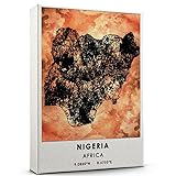 Nigeria Map Poster, Africa Map Art Poster, Map