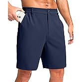 Pudolla Men's Casual Shorts 7"/9"/5" Lightweight Golf Shorts with 3 Pockets Stretch Quick Dry Comfy Work Shorts