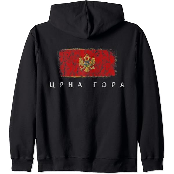 Sweat à Capuche Avec Drapeau Du Monténégro - Pour Hommes, Femmes Et Enfants, Coupe Classique (241g)
