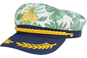 Youbinzi Captain Yacht Hat, Adjustable for Women Men, Navy Marine Admiral Costumes Accessory