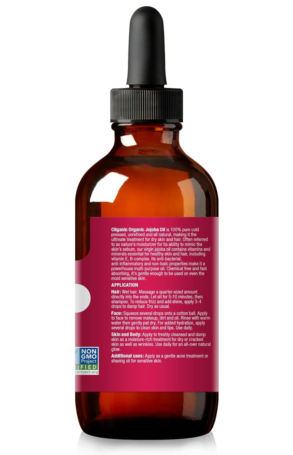 Cliganic USDA Organic Jojoba Oil, 100% Pure (4oz Large) | Natural Cold Pressed Unrefined Hexane Free Oil for Hair & Face | Base Carrier Oil | Cliganic 90 Days Warranty: Beauty