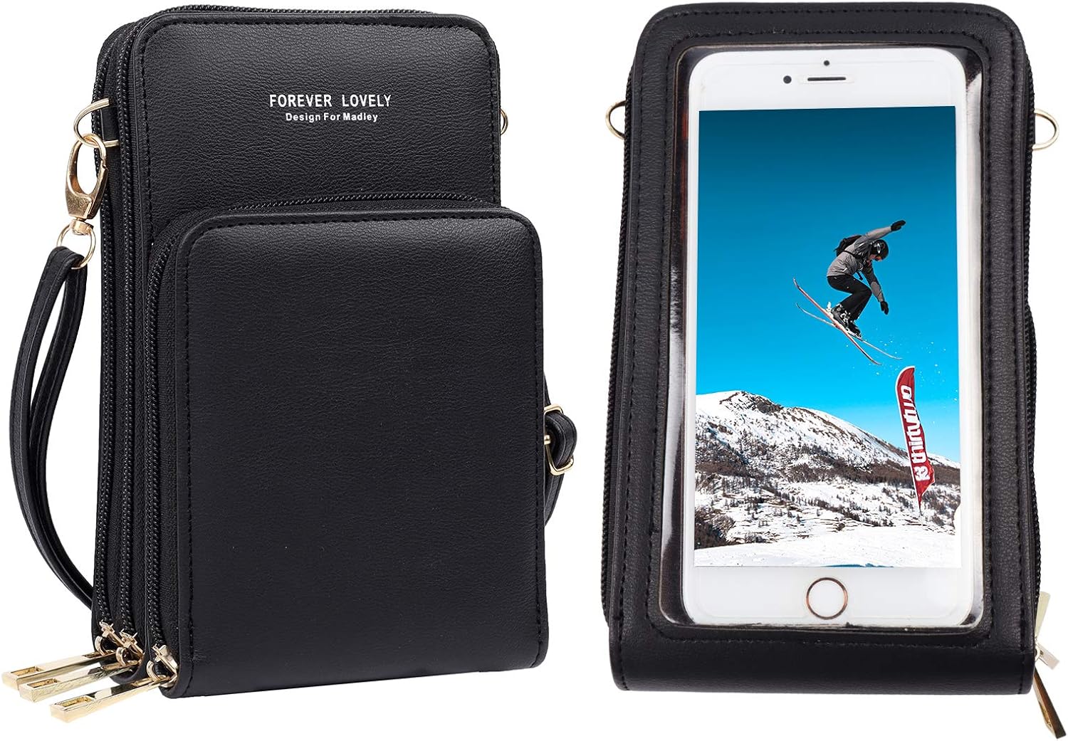 Mini Crossbody Touch Screen Phone Purse for Women, RFID Blocking