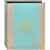 Pioneer Photo Albums Gold Design Embossed Seagrass Photo Album, Crystal Palm
