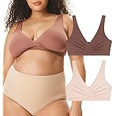 Motherhood Maternity Womens Soft Cotton Spandex Wrap Front Maternity & Nursing Sleep Bralette Bra S-3x
