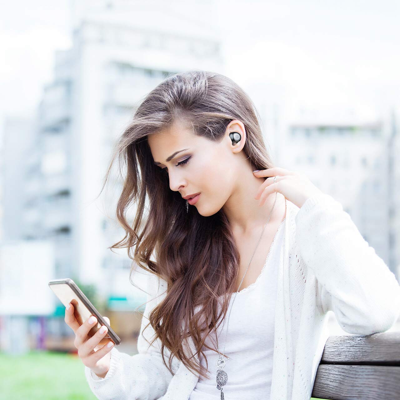 POWERADD 3000mAh Bluetooth Kopfhörer Sport Kopfhörer Bluetooth 5.0 In-Ear Ohrhörer mit CVC 6.0 IPX7 wasserdichter Grad und Integriertem Mikrofon