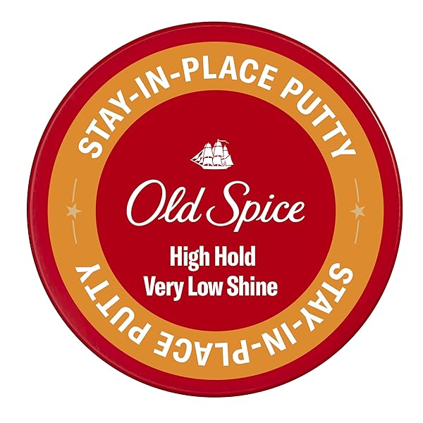 OLD SPICE STAY-IN-PLACE HAIR STYLING PUTTY FOR MEN, HIGH HOLD, VERY LOW SHINE, 2.22 OZ