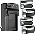 Kastar 4-Pack EN-EL1 Battery and AC Wall Charger Replacement for Nikon Coolpix 5700, 8700, 775, 880, 885, 995, E880 Camera