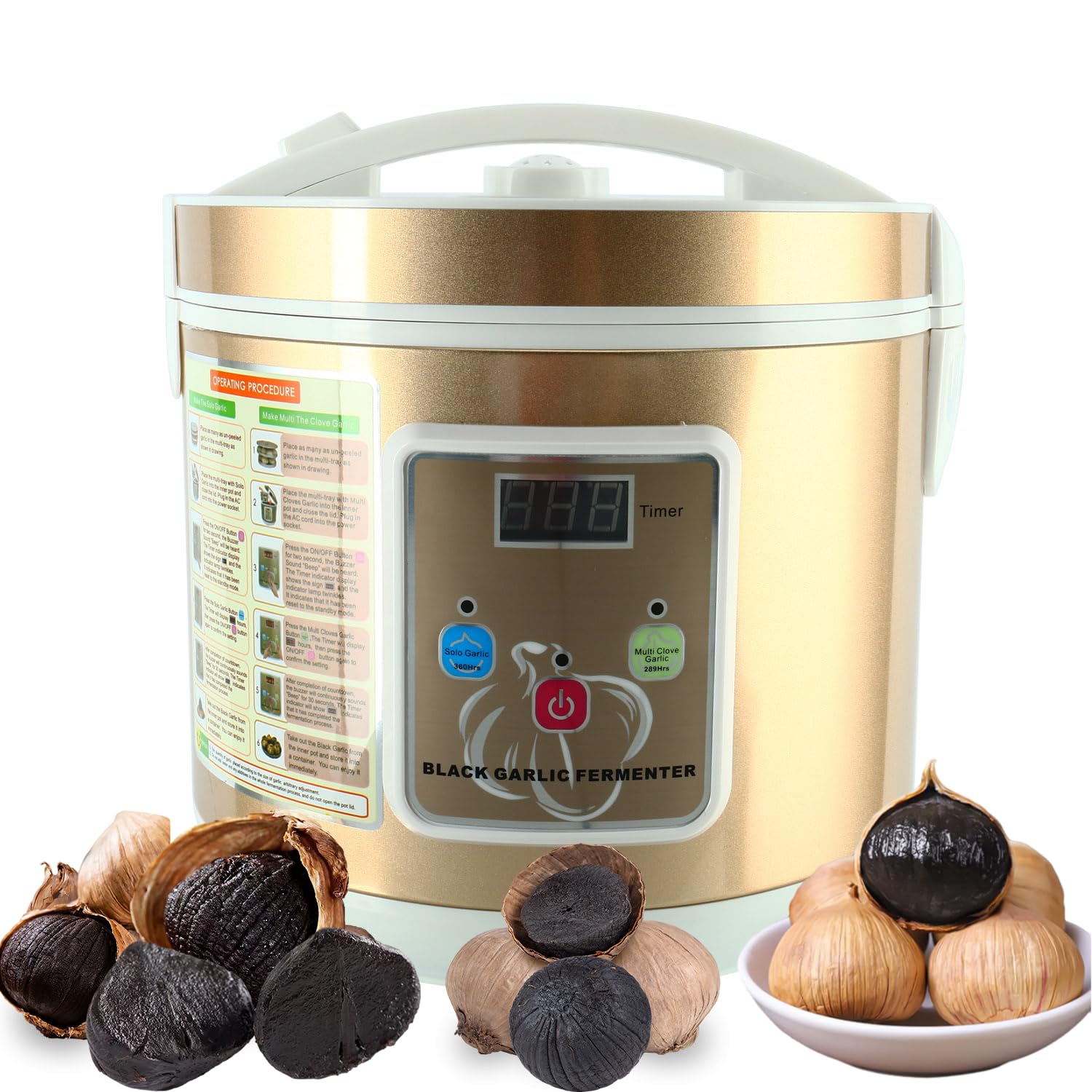 Multi-functional Fermenter Machine 6L Black Garlic Fermenter Machine - Multi -functional Yogurt, Natto, Kimchi & Rice Wine Maker Large Yogurt Maker