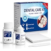 Tooth Repair Kit Zinc Oxide Eugenol Cement Dental Care Kit, Temporary Teeth Replacement, Dental Care Repair for Broken Chipped Teeth, Crown Fillings &amp; Bridges 2PCS
