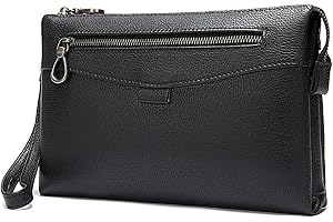 Mens Clutch Bag Casual Leather Envelope Bag Mens Clutch for Travel, Business