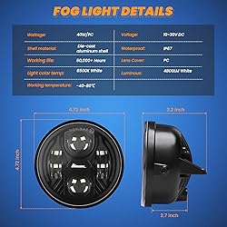KARSAM 2PCS LED Fog Lights for 2006 2007 2008 2009